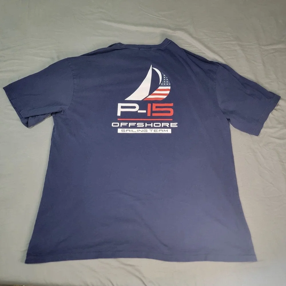 Polo Ralph Lauren P-15 Offshore Sailing Racing Shirt Men's XLT Blue Big & Tall